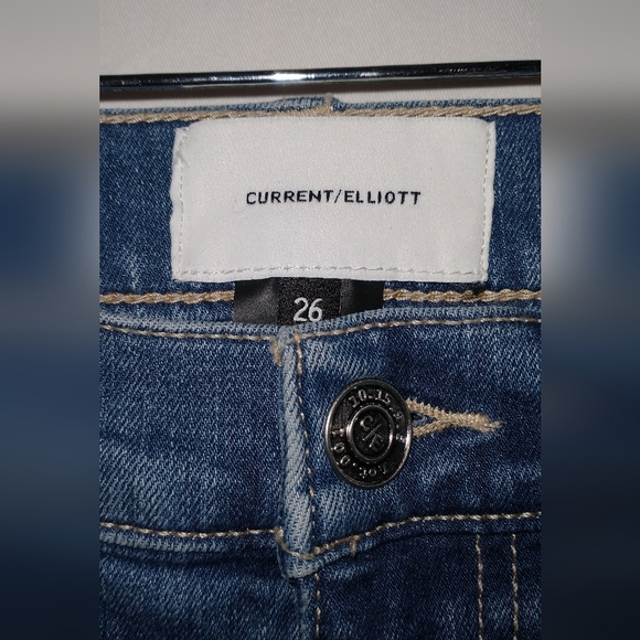 Anthropologie Current Elliott Women's Blue Jeans Skinny Size 26 - Picture 2 of 4
